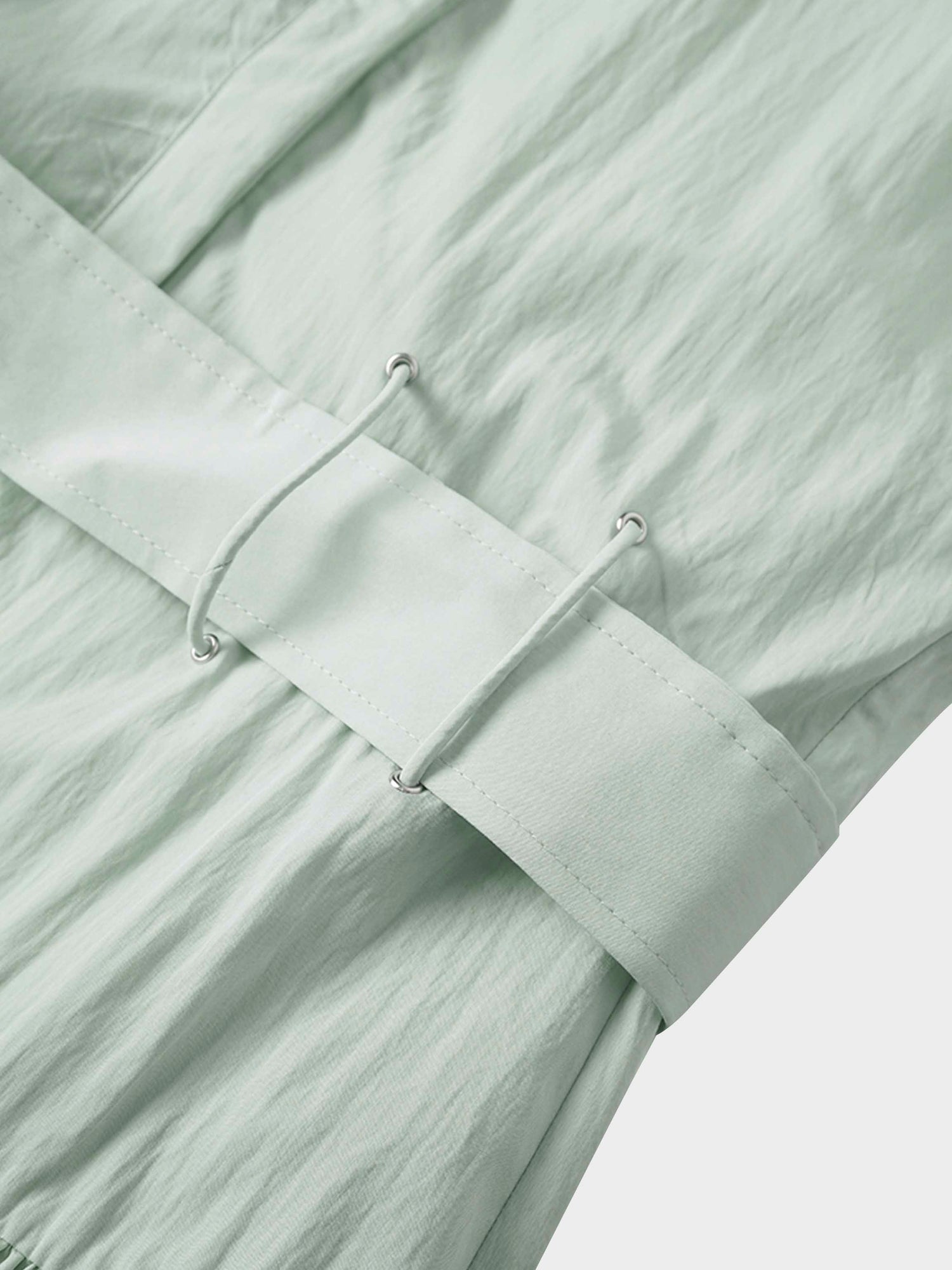 Cotton Yoke Gathered Dress-Mint