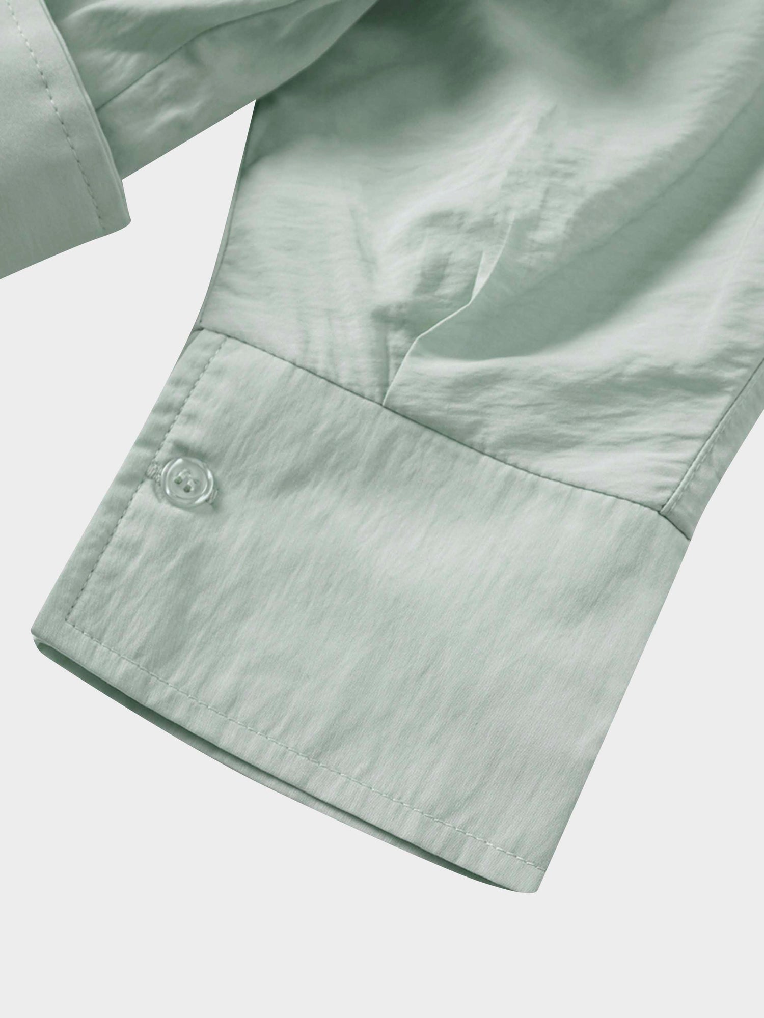 Cotton Yoke Gathered Dress-Mint