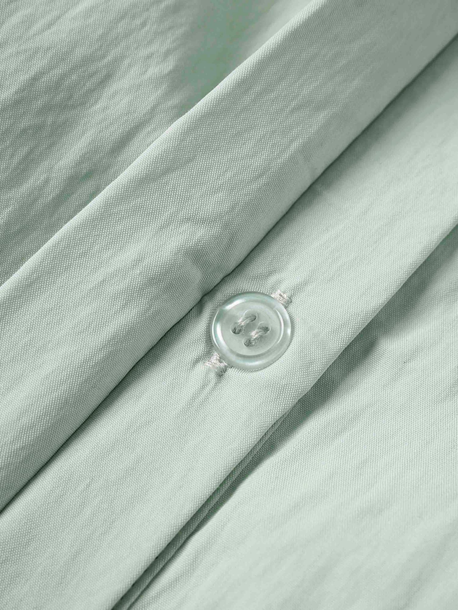 Cotton Yoke Gathered Dress-Mint