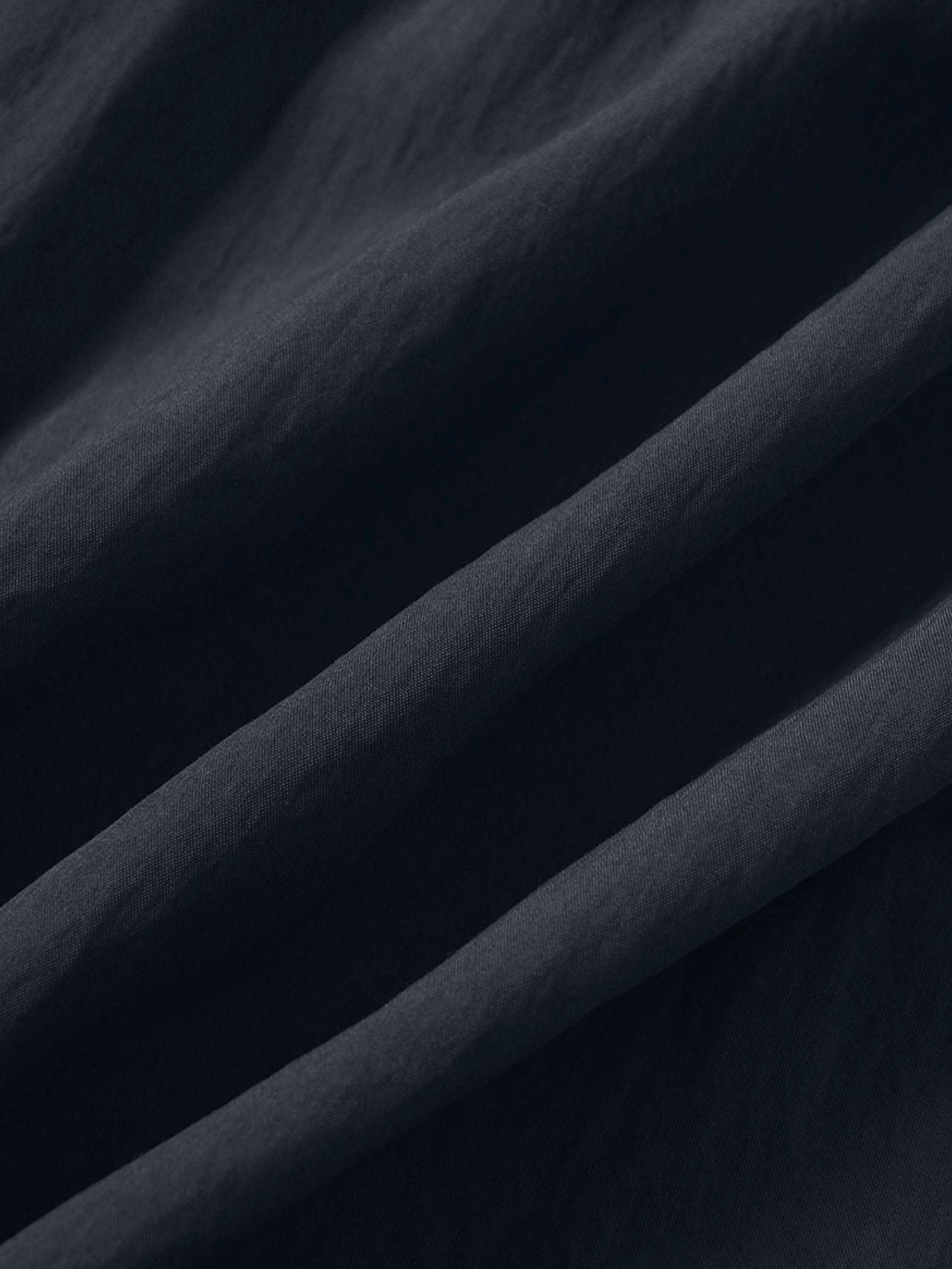 Cotton Yoke Gathered Dress-Navy