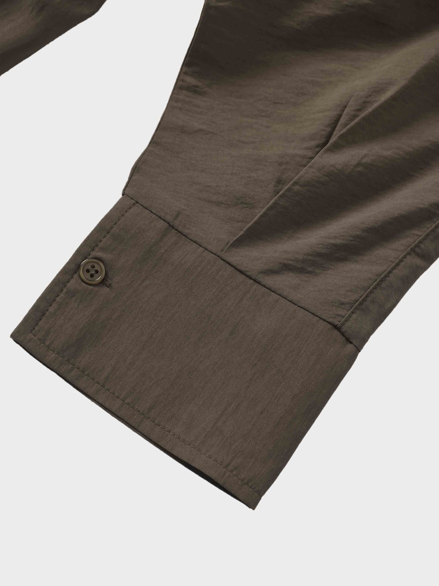 Cotton Yoke Gathered Dress-Brown