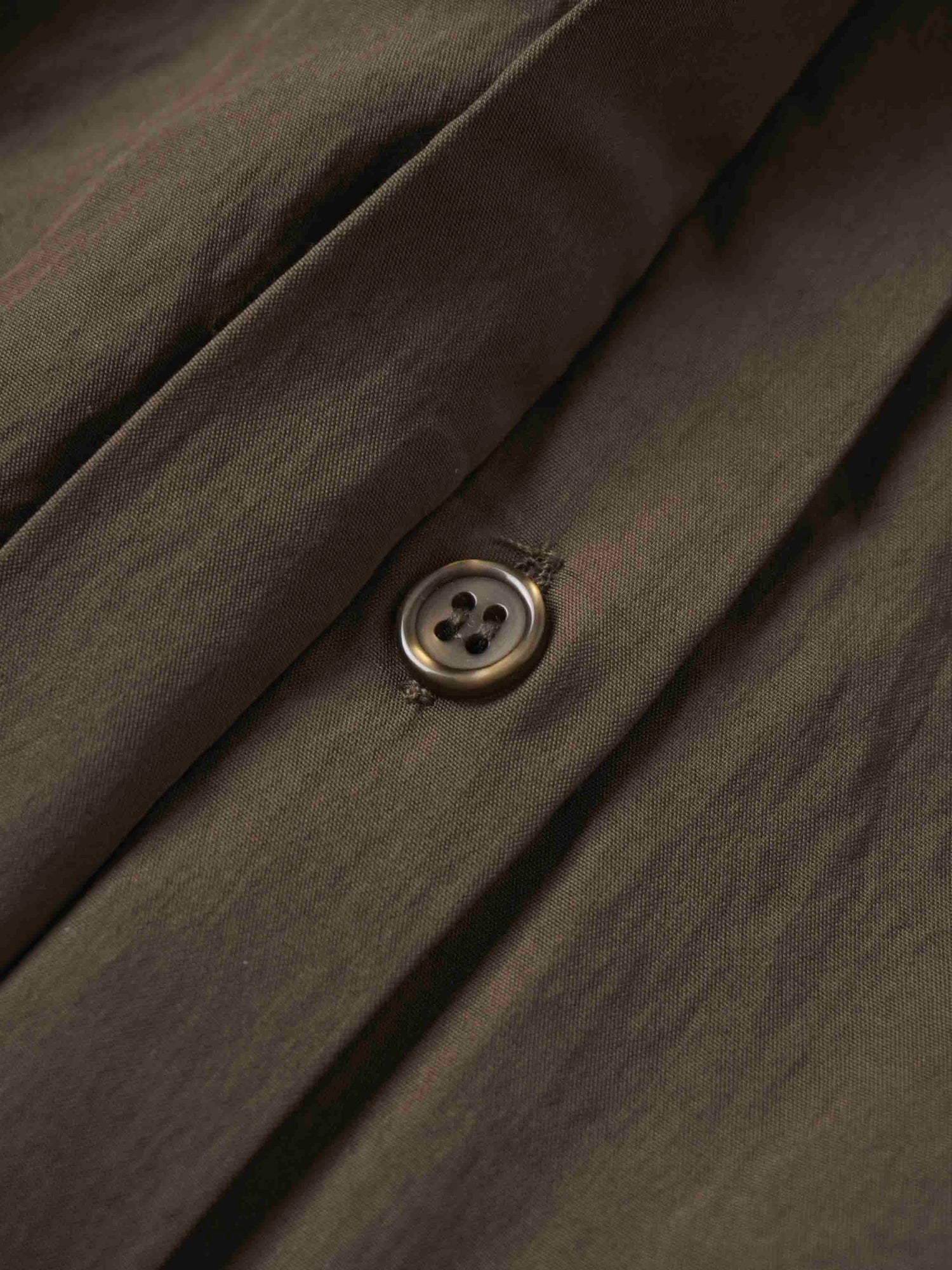 Cotton Yoke Gathered Dress-Brown