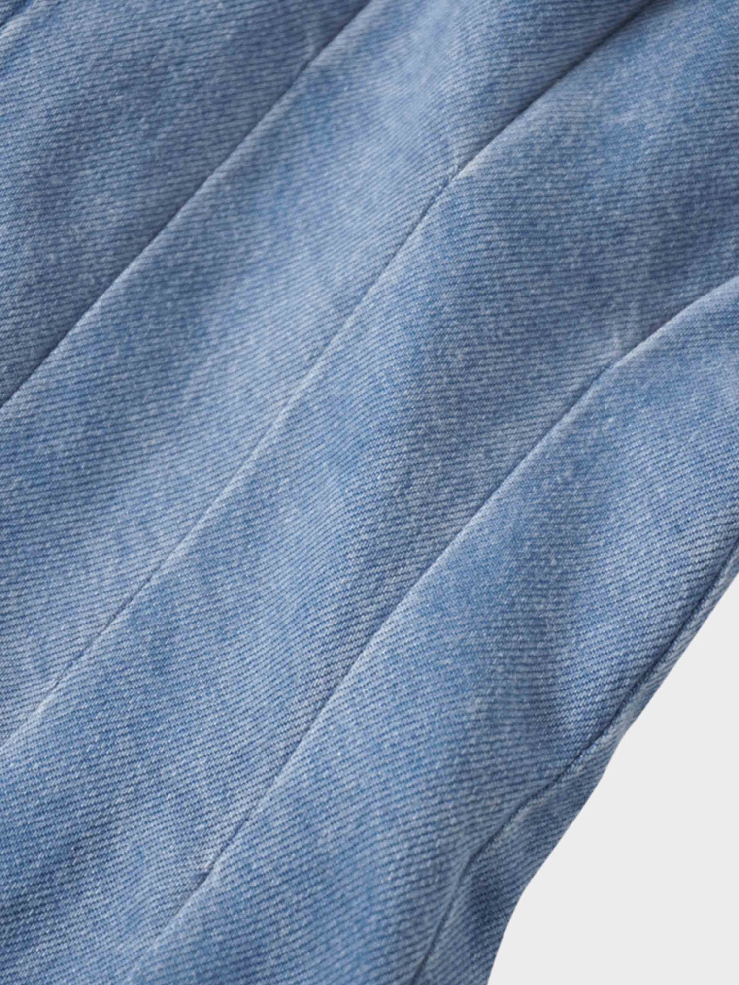 Front Pleat Denim Dress-Blue