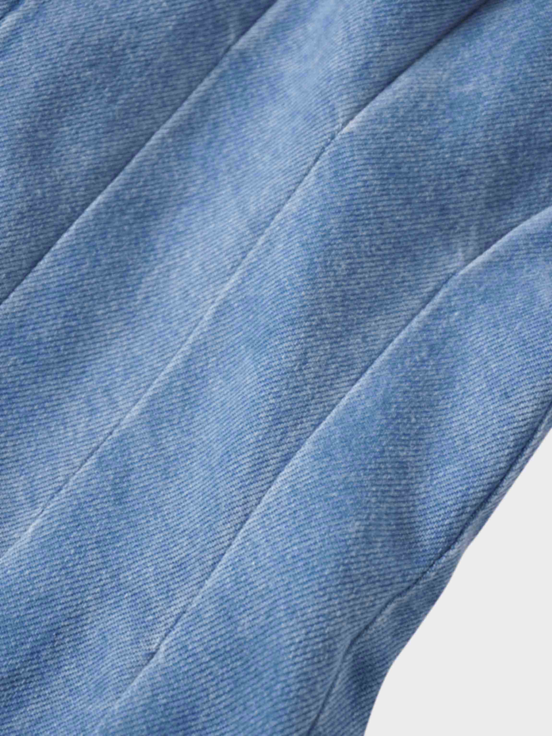 Waisted Lightweight Denim Dress-Blue