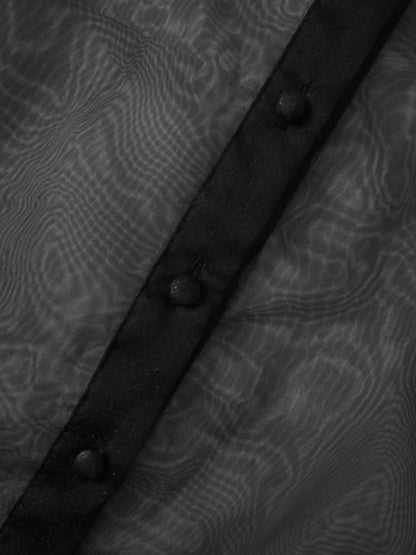Organza Blouse-Black