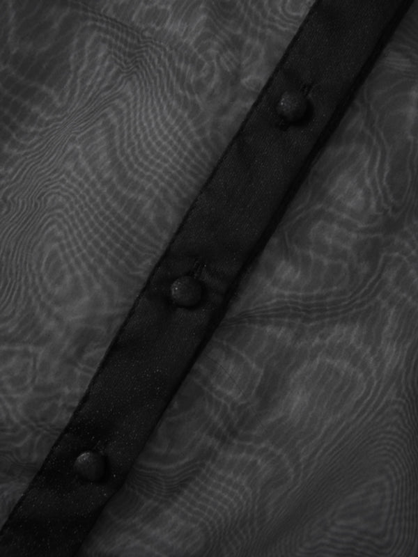 Organza Blouse-Black