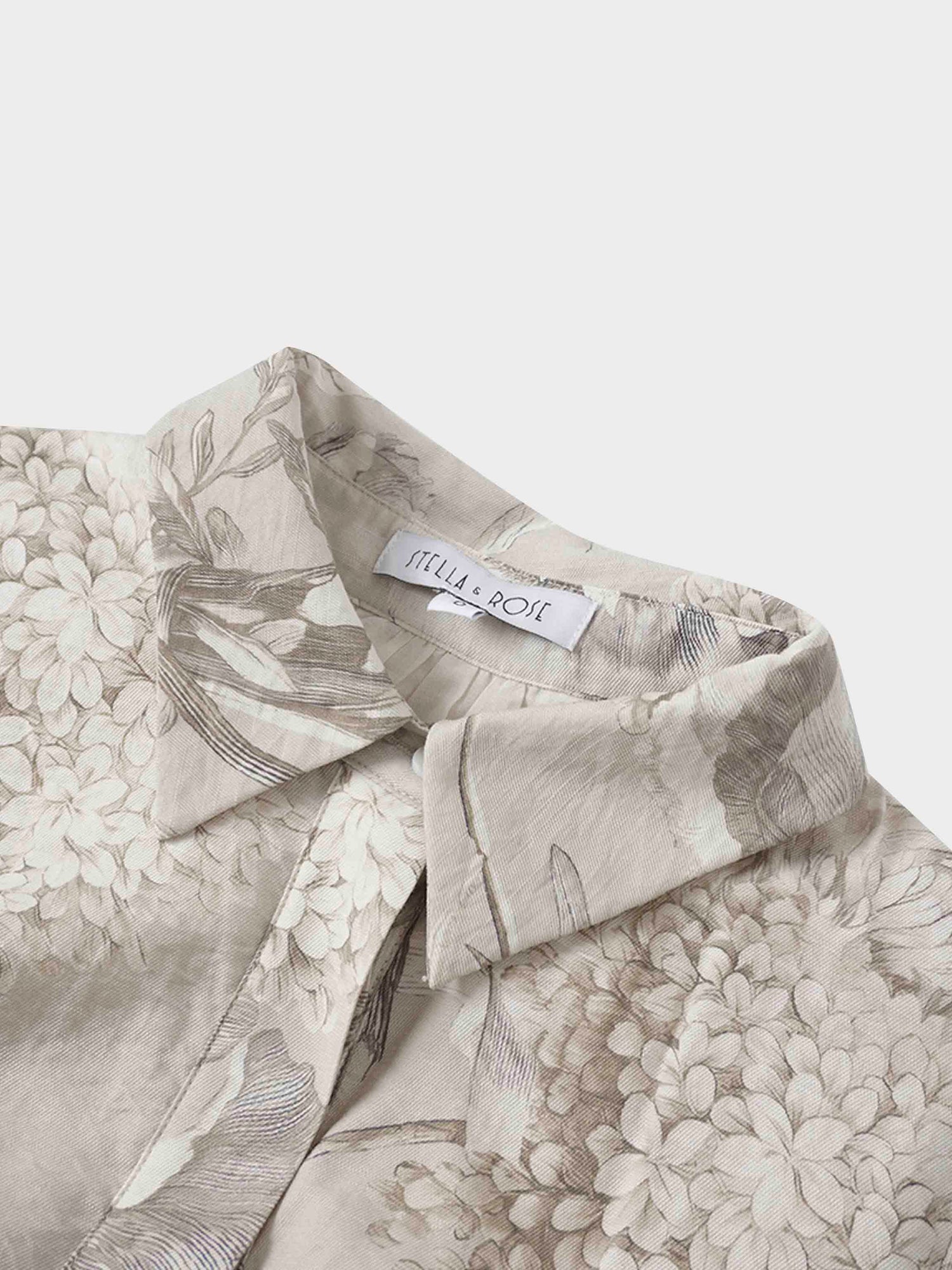 Belted Pleated Bottom Shirtdress-Pastel Mix