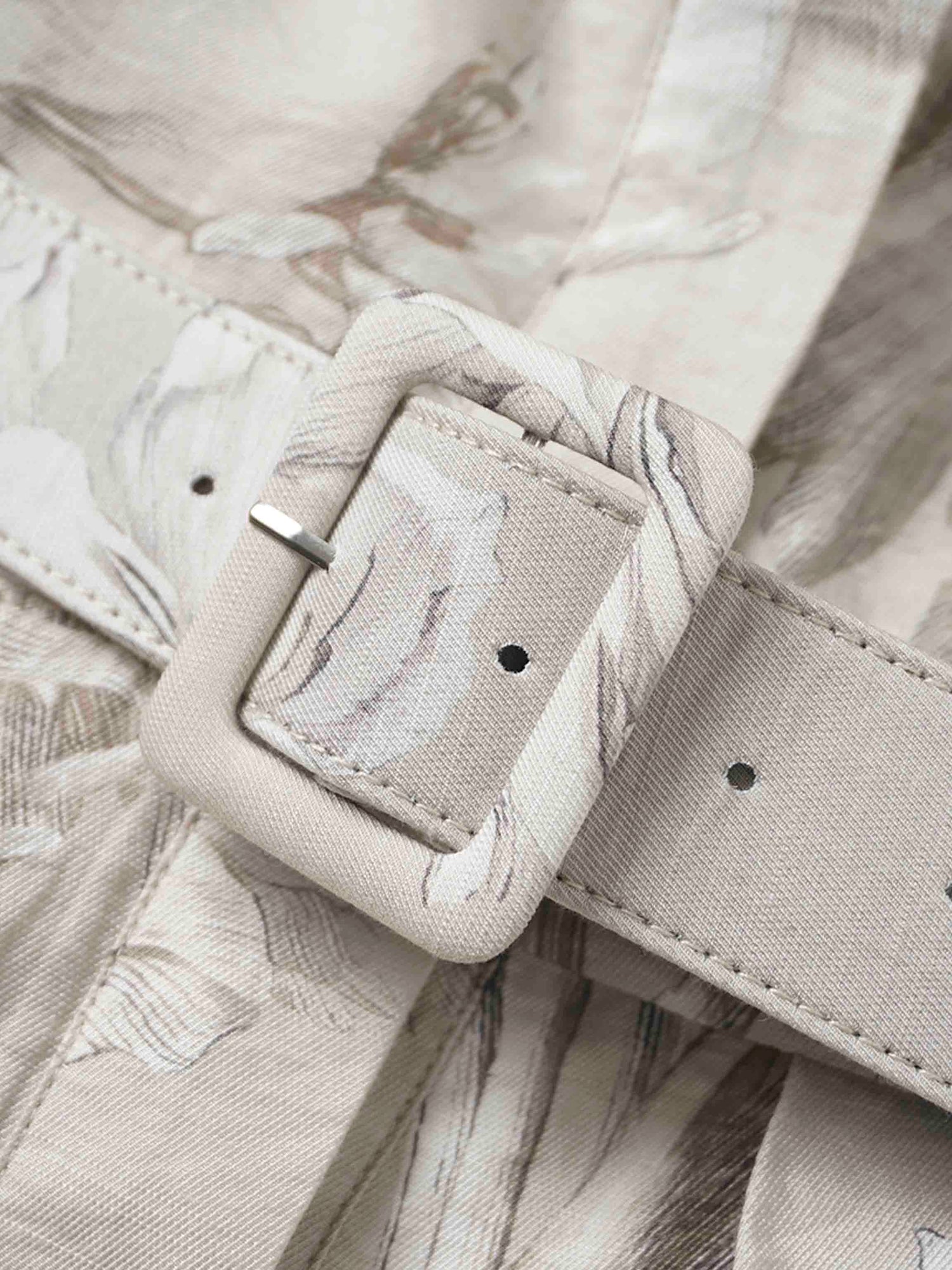 Belted Pleated Bottom Shirtdress-Pastel Mix