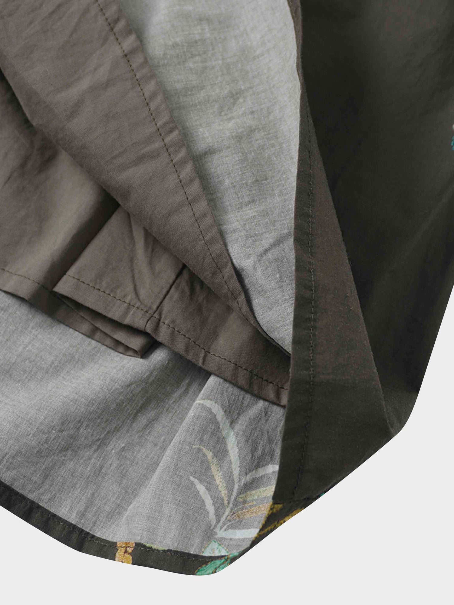 Belted Pleated Bottom Shirtdress-Beaded Floral