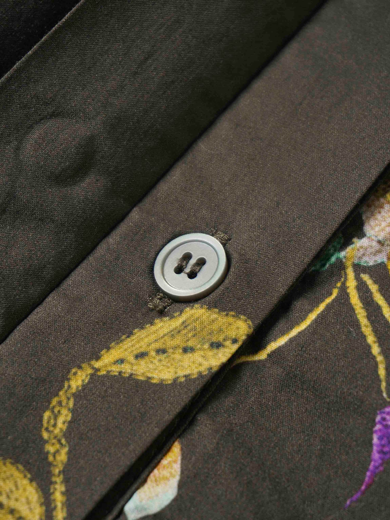 Belted Pleated Bottom Shirtdress-Beaded Floral