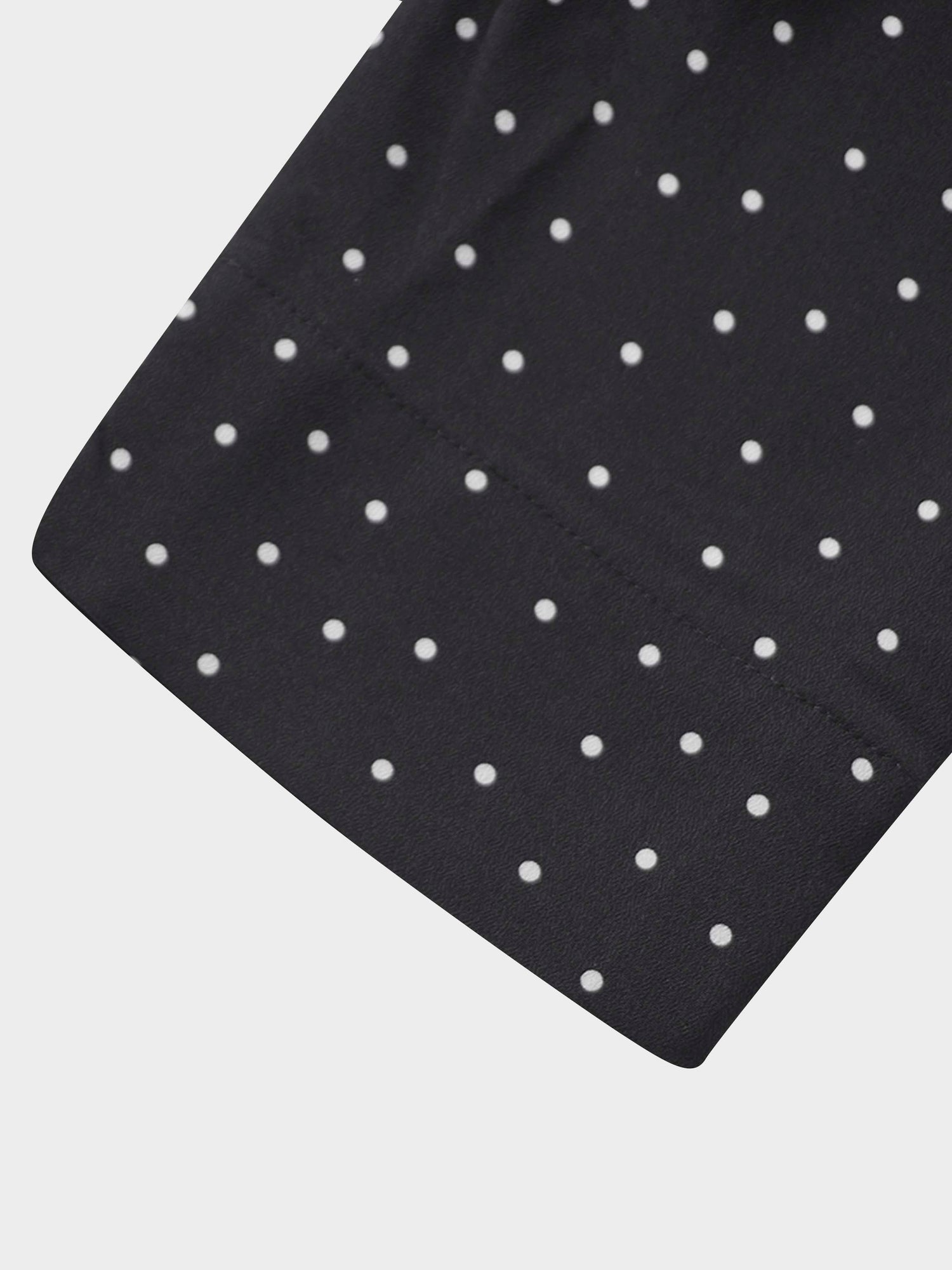 Collared Ruched Back Shirtdress-Polka Dot