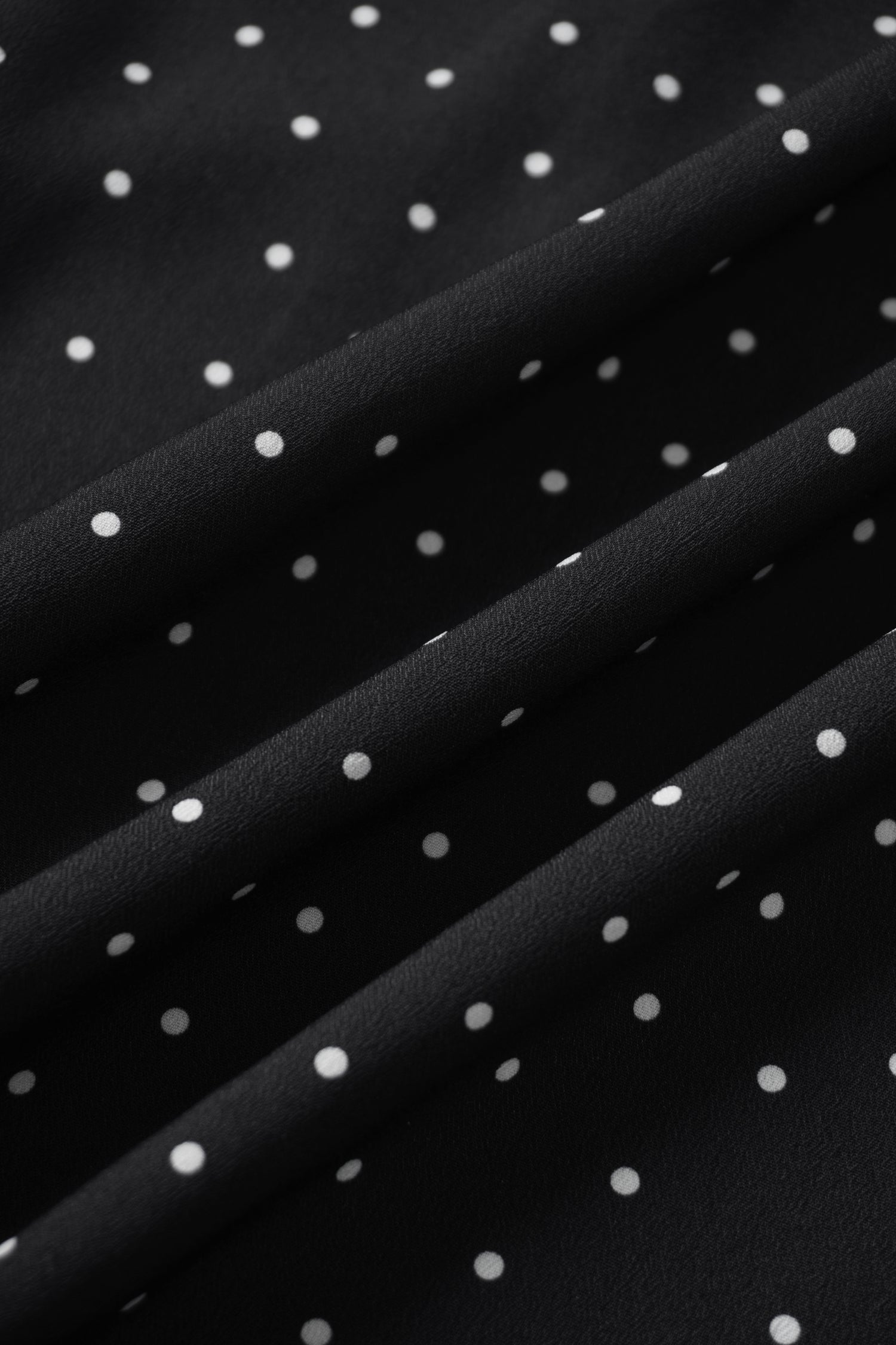 Collared Ruched Back Shirtdress-Polka Dot