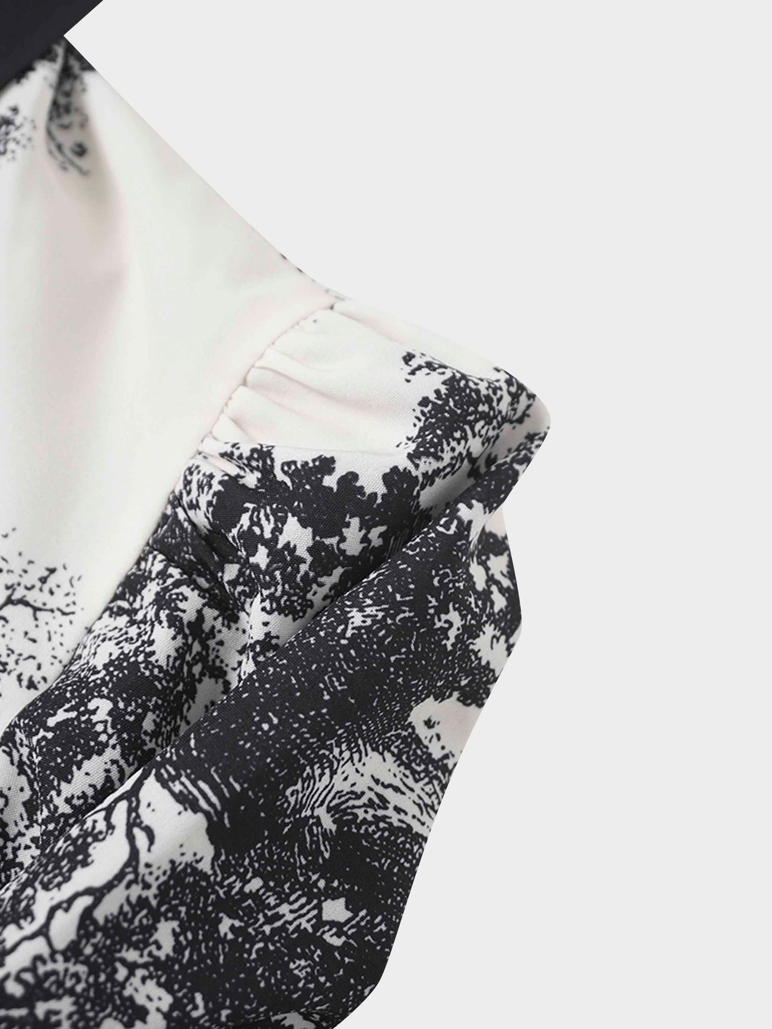 Collared Ruched Back Shirtdress-Navy Toille