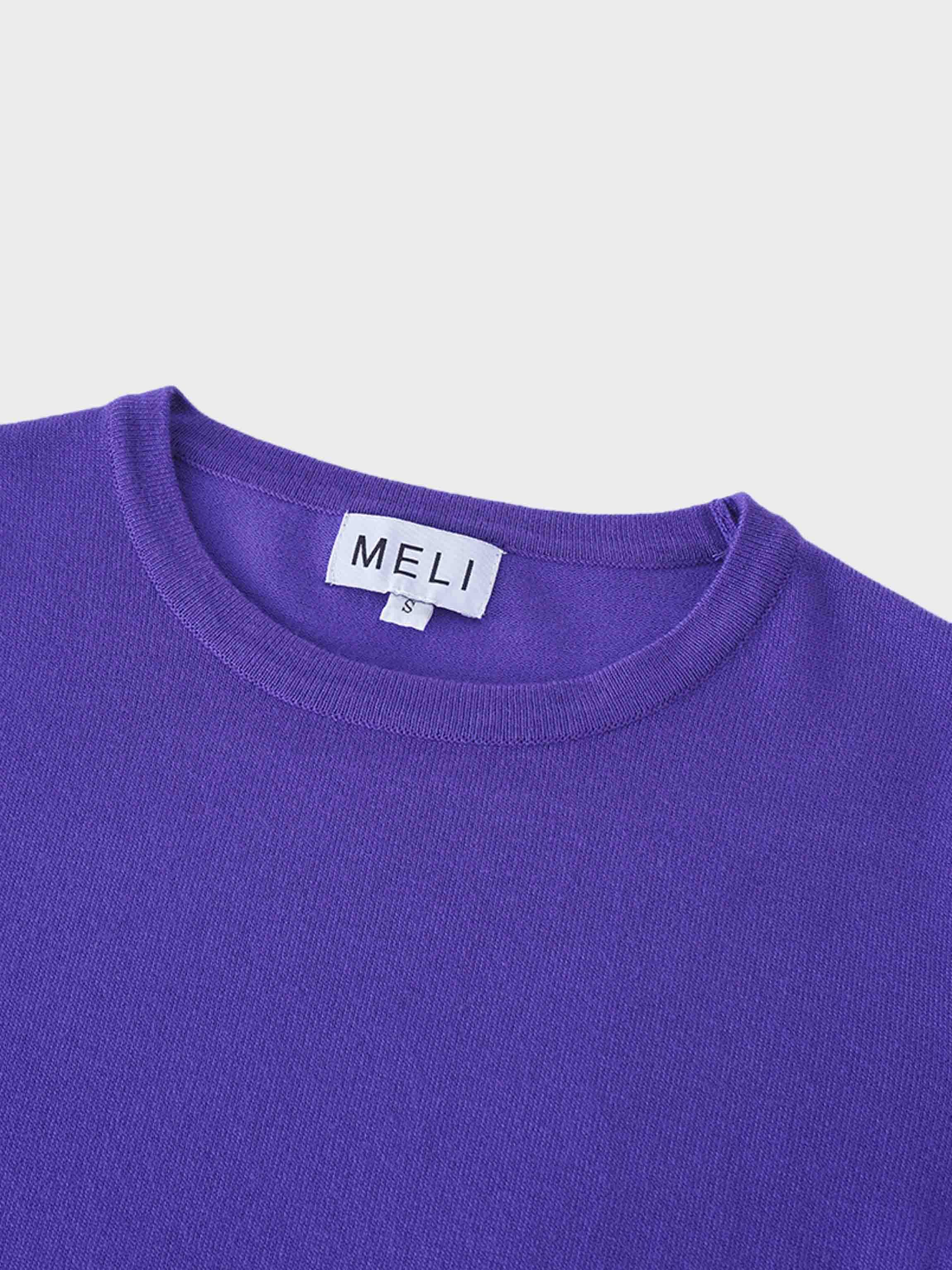 Basic Crew Sweater LS-Purple