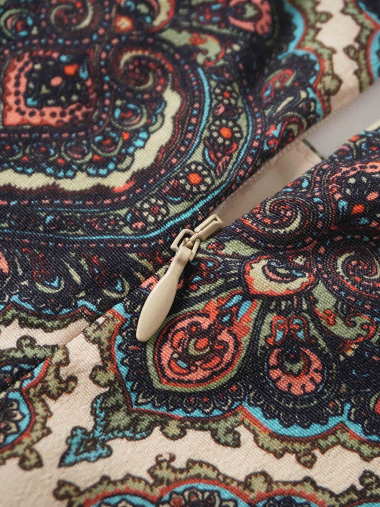 Belted Full Sleeve Dress-Medallion