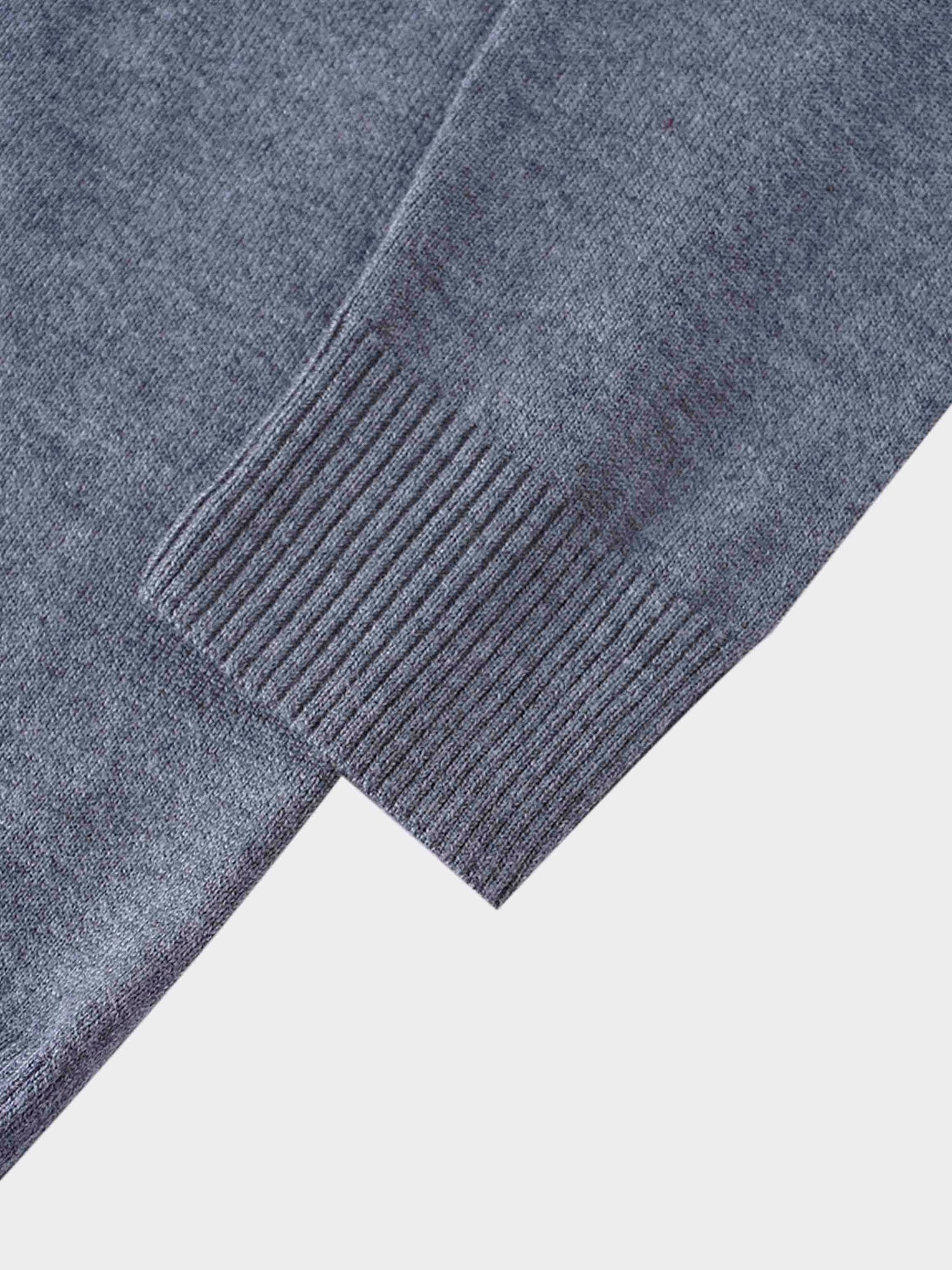 Basic Crew Sweater LS-Heathered Grey