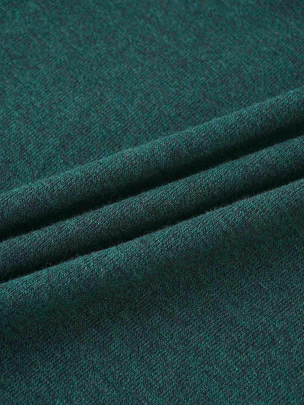 Basic Crew Sweater LS-Heathered Green