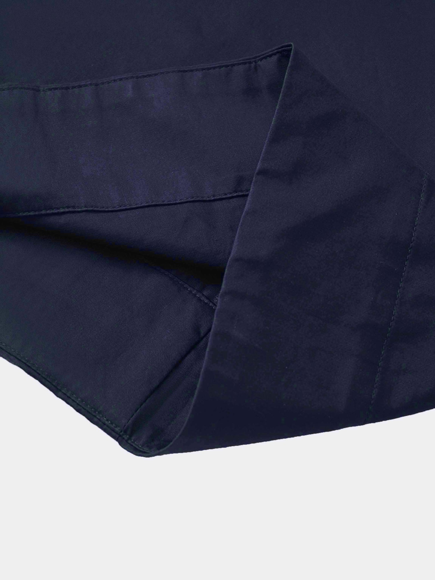 Pleat Waist Button Down Dress-Navy