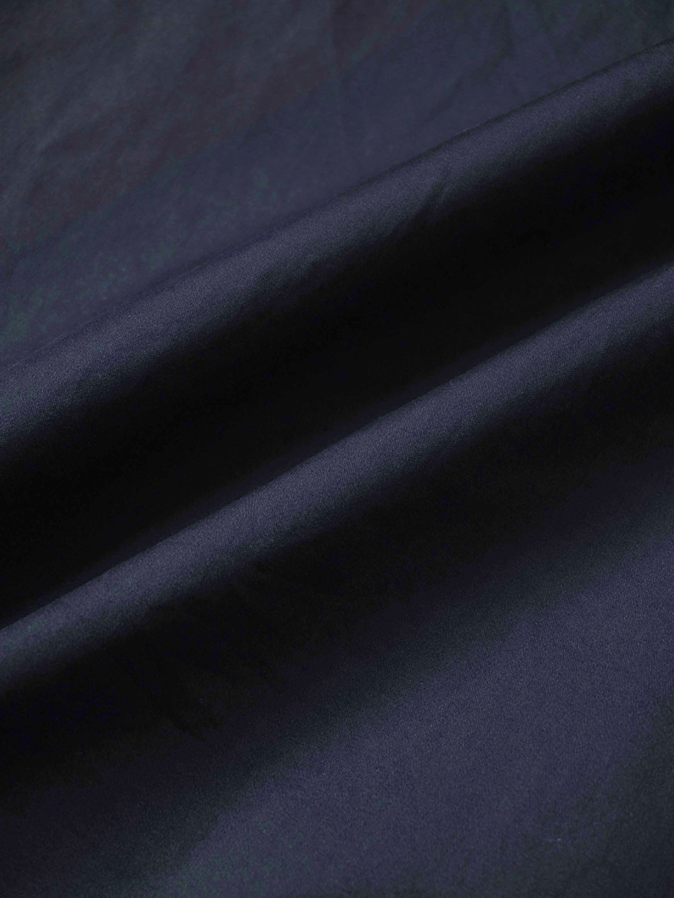 Pleat Waist Button Down Dress-Navy