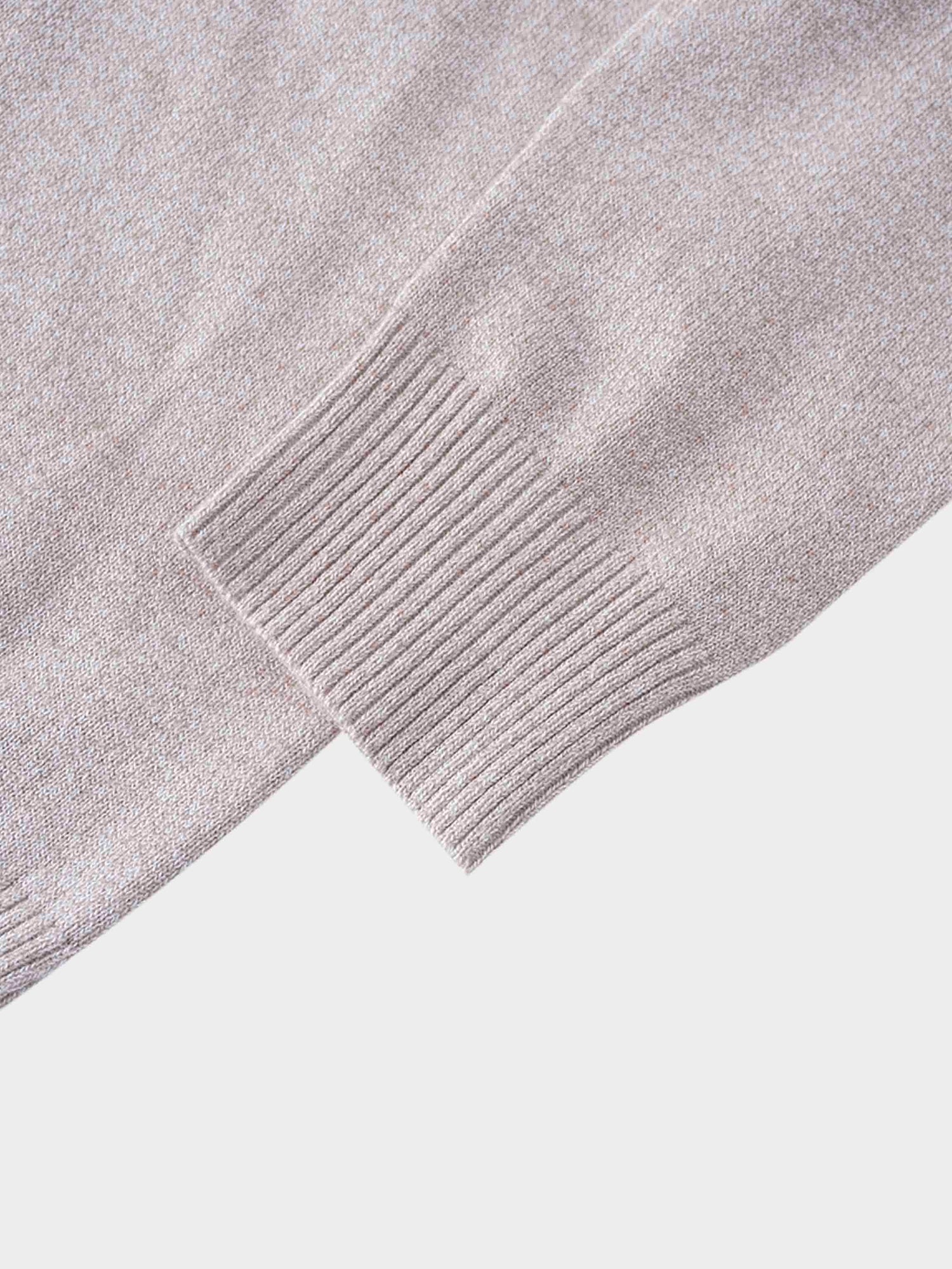 Basic Crew Sweater LS-Heathered Oatmeal