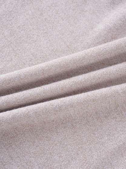 Basic Crew Sweater LS-Heathered Oatmeal