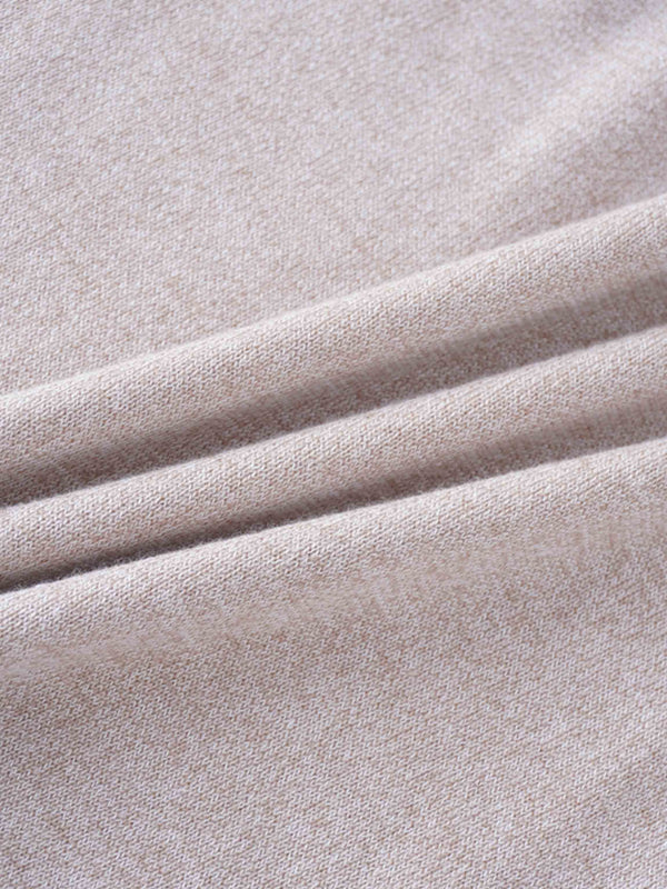 Basic Crew Sweater LS-Heathered Oatmeal