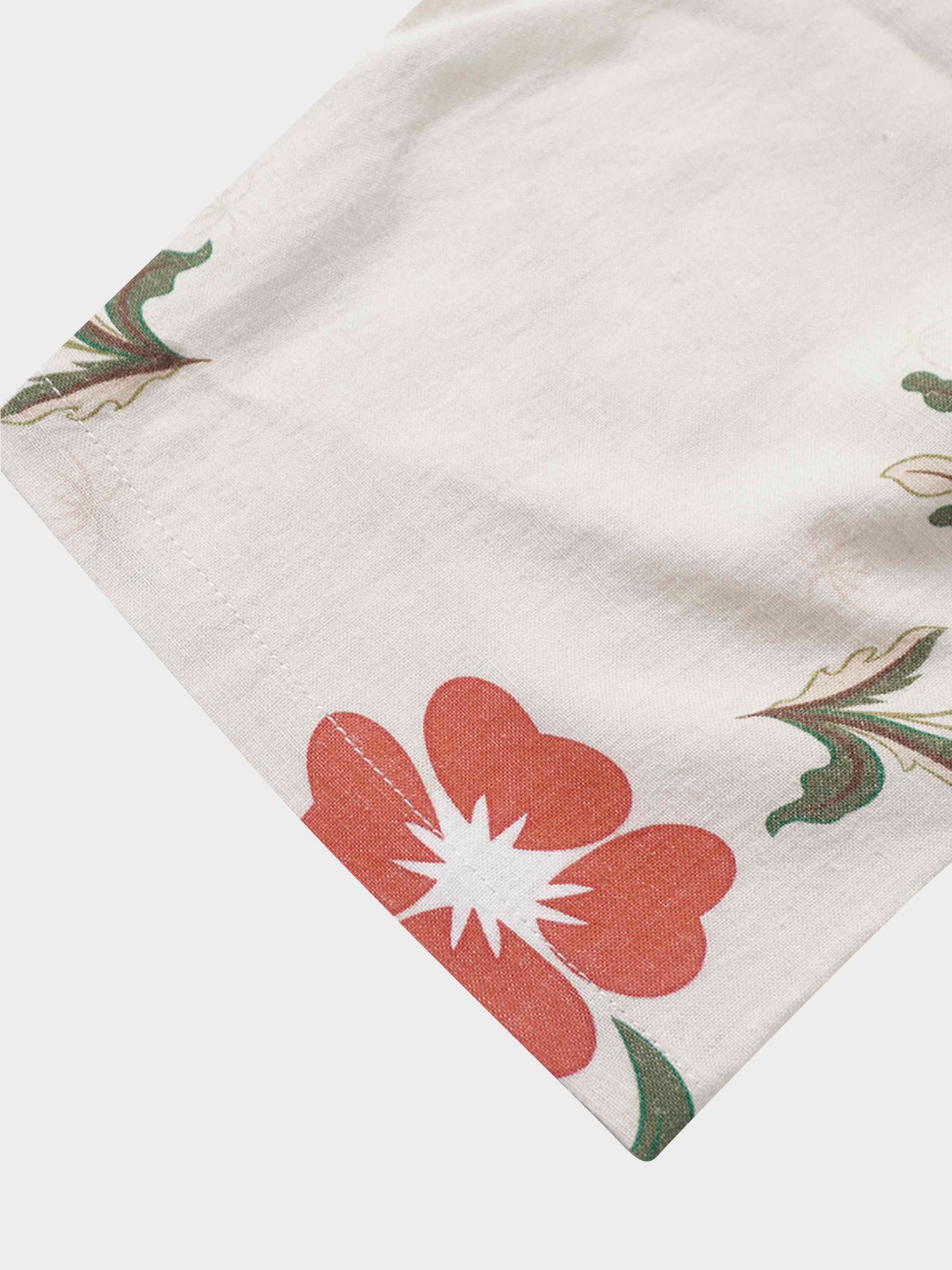 Linen Blend Crop Swing Top-Aztec Floral