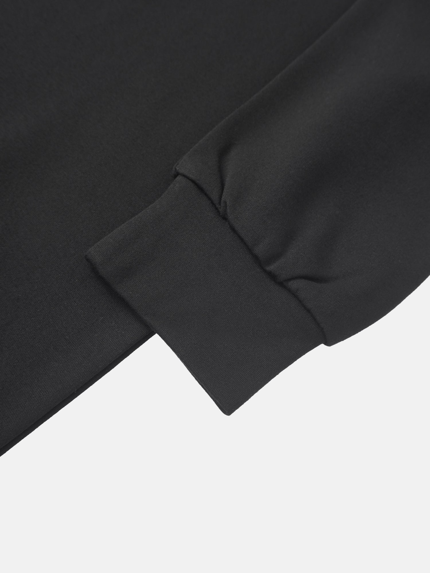 Collared Logo Thin Sweatshirt - Black
