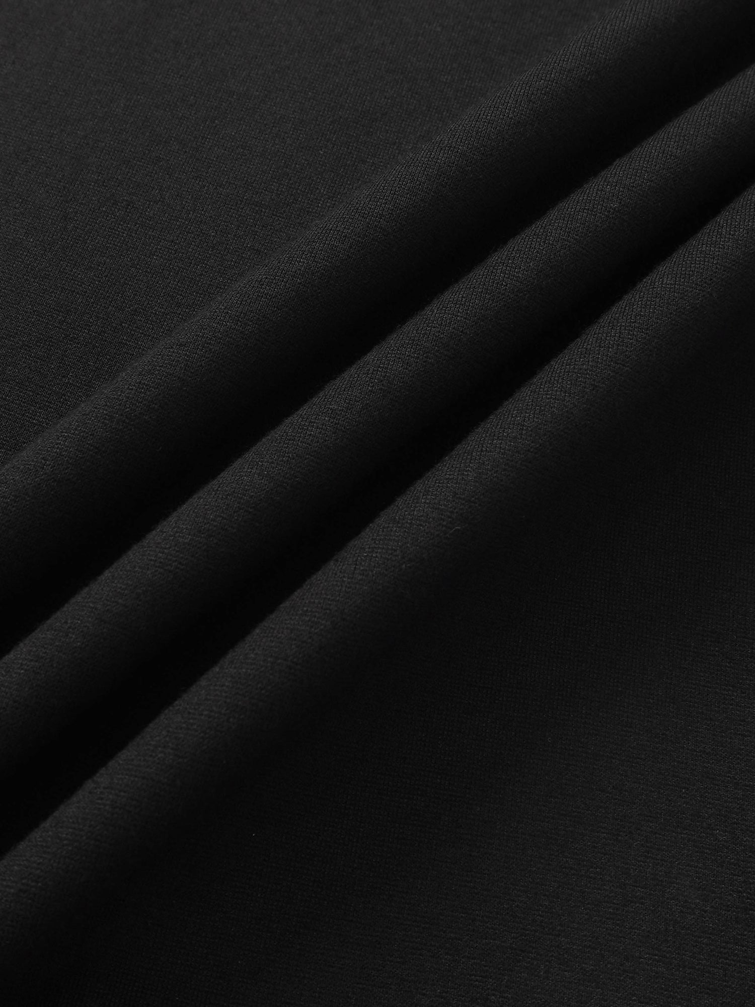 Collared Logo Thin Sweatshirt - Black