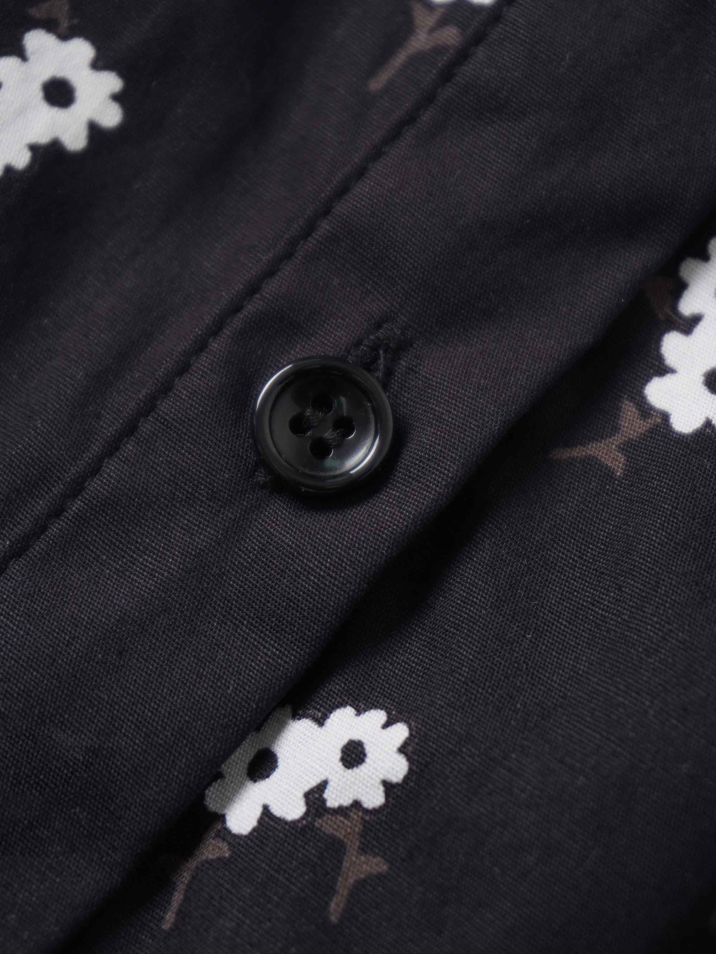 Ombre Flower Blouse-Black