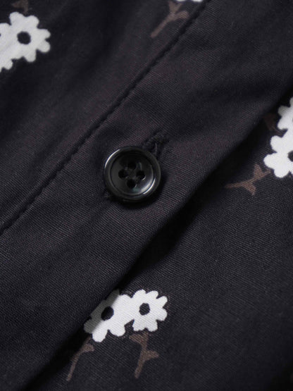 Ombre Flower Blouse-Black