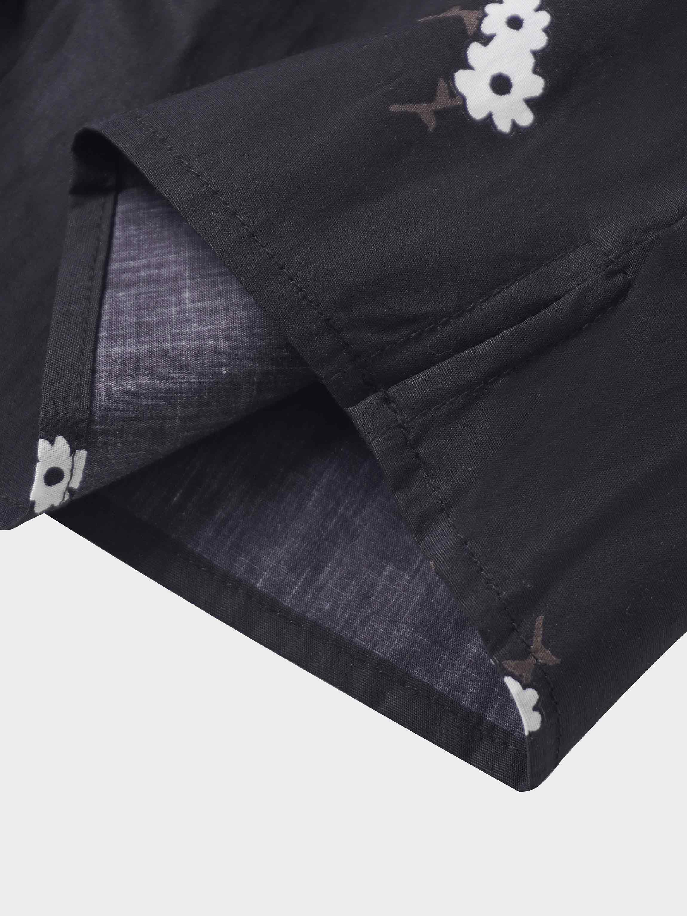 Ombre Flower Blouse-Black