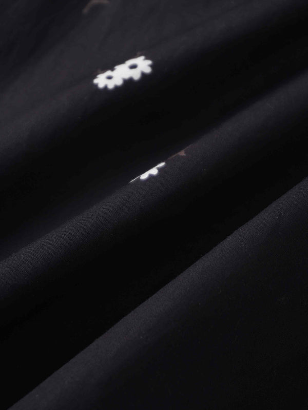 Ombre Flower Blouse-Black