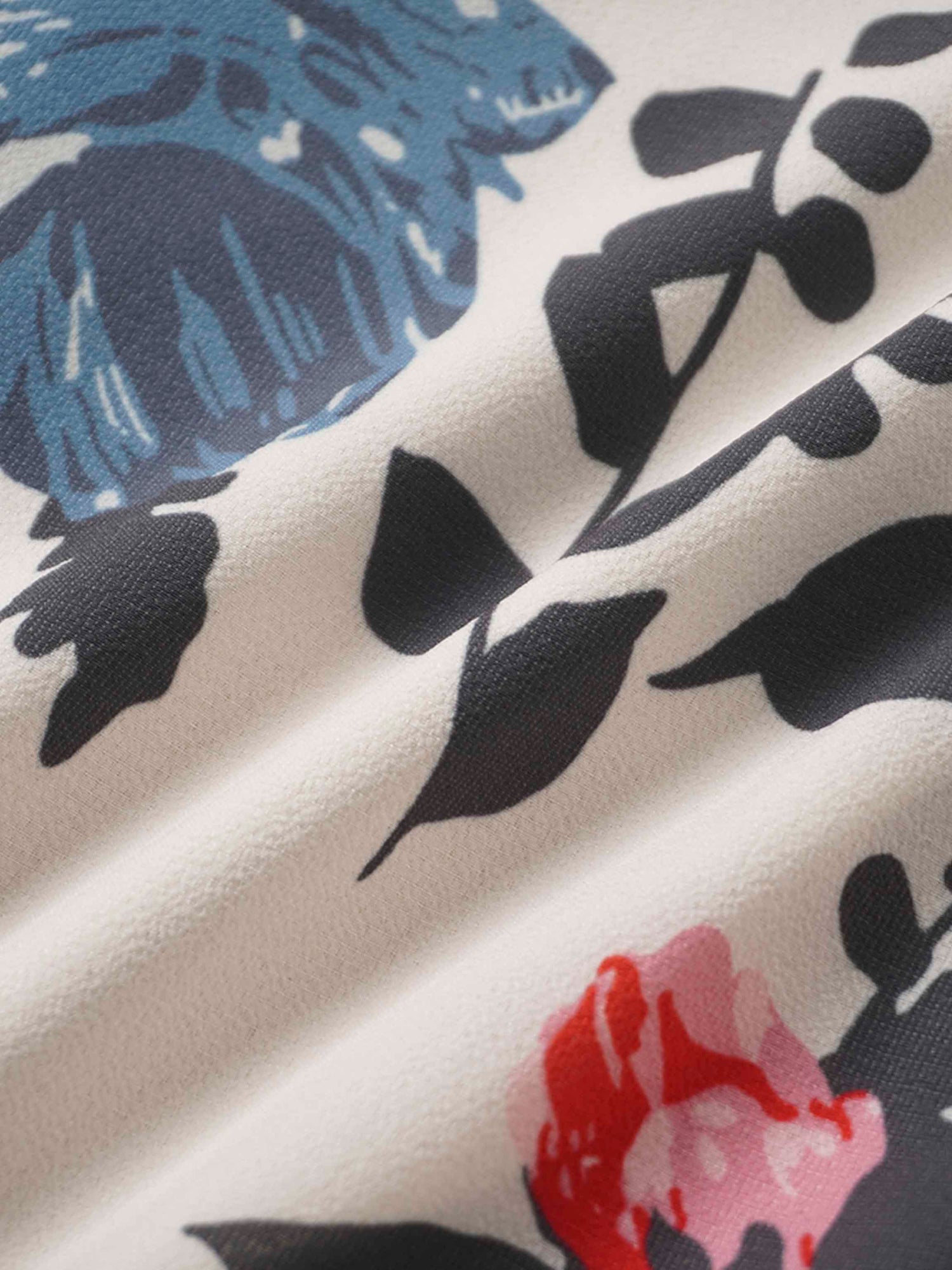 Piped Button Down Blouse-Floral