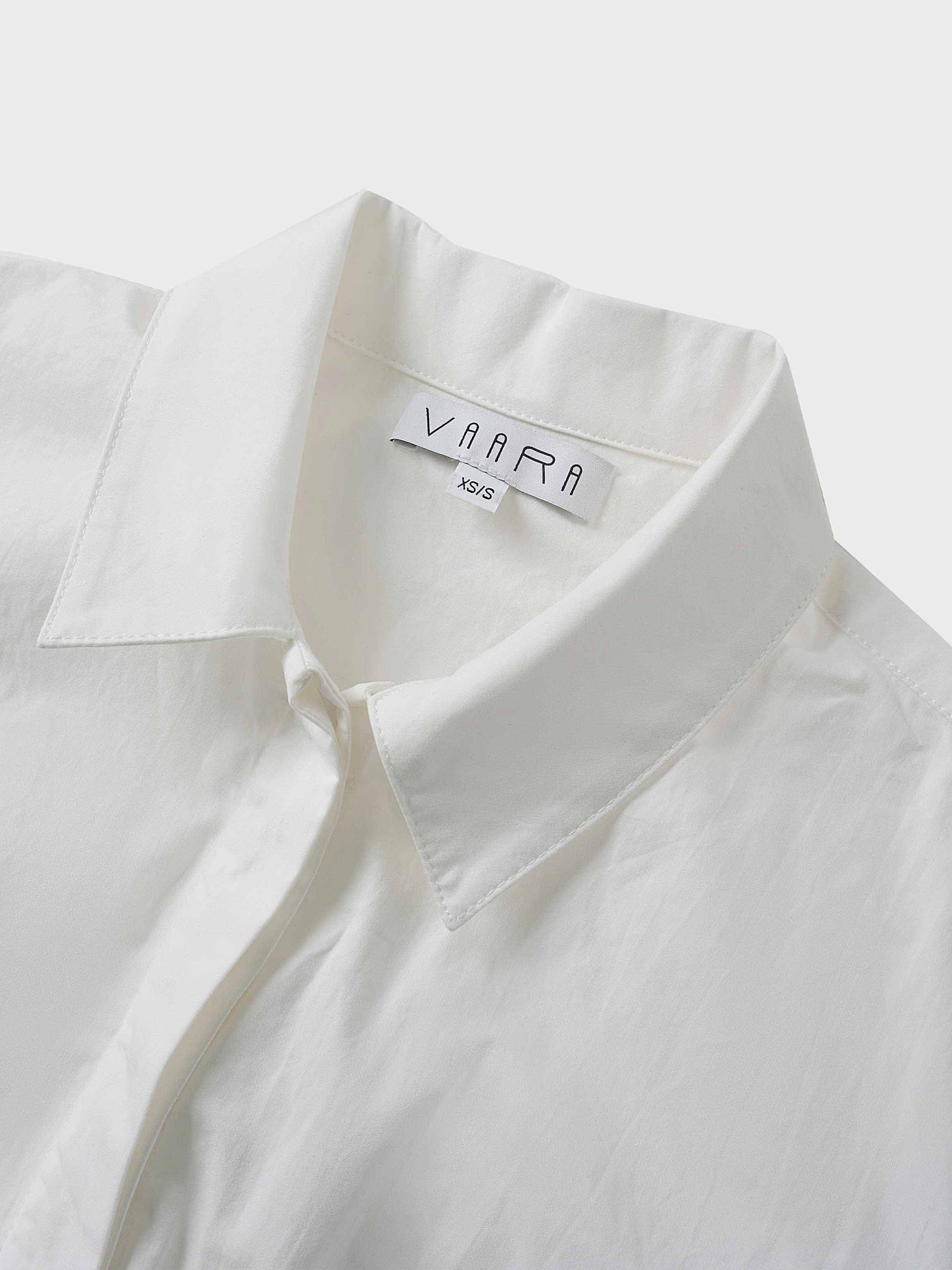 Cotton Front Crossover Blouse-White