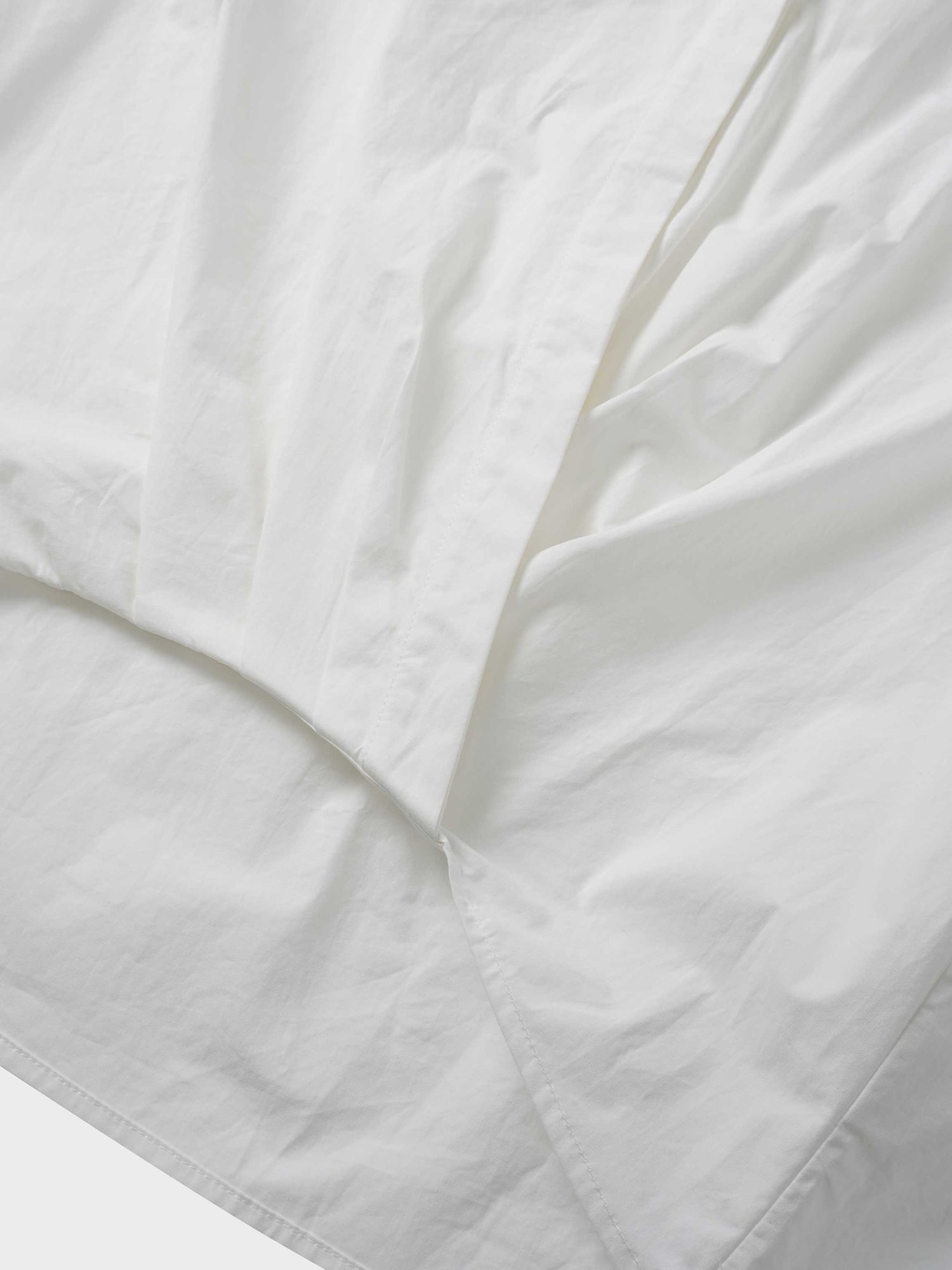 Cotton Front Crossover Blouse-White