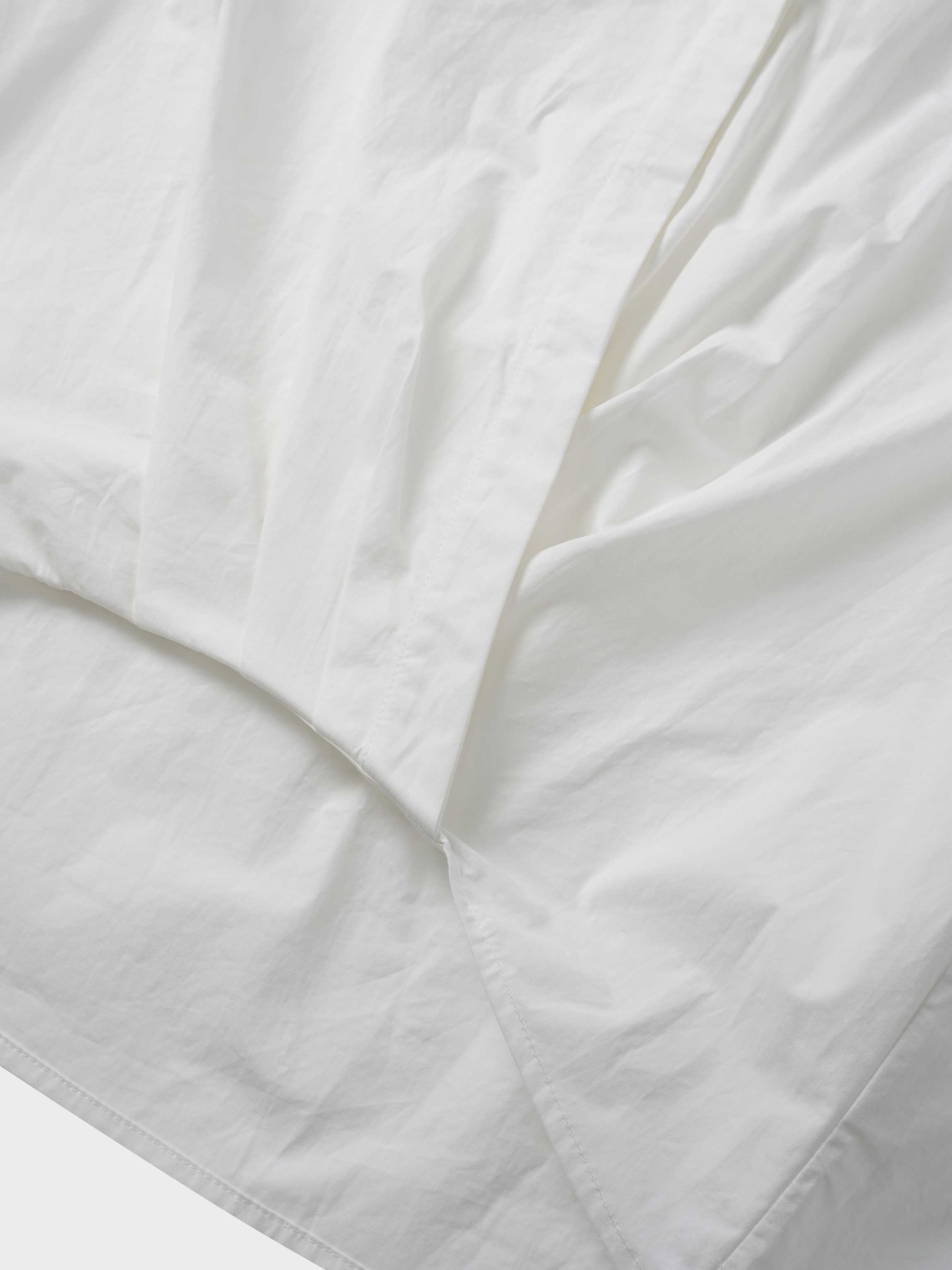 Cotton Front Crossover Blouse-White