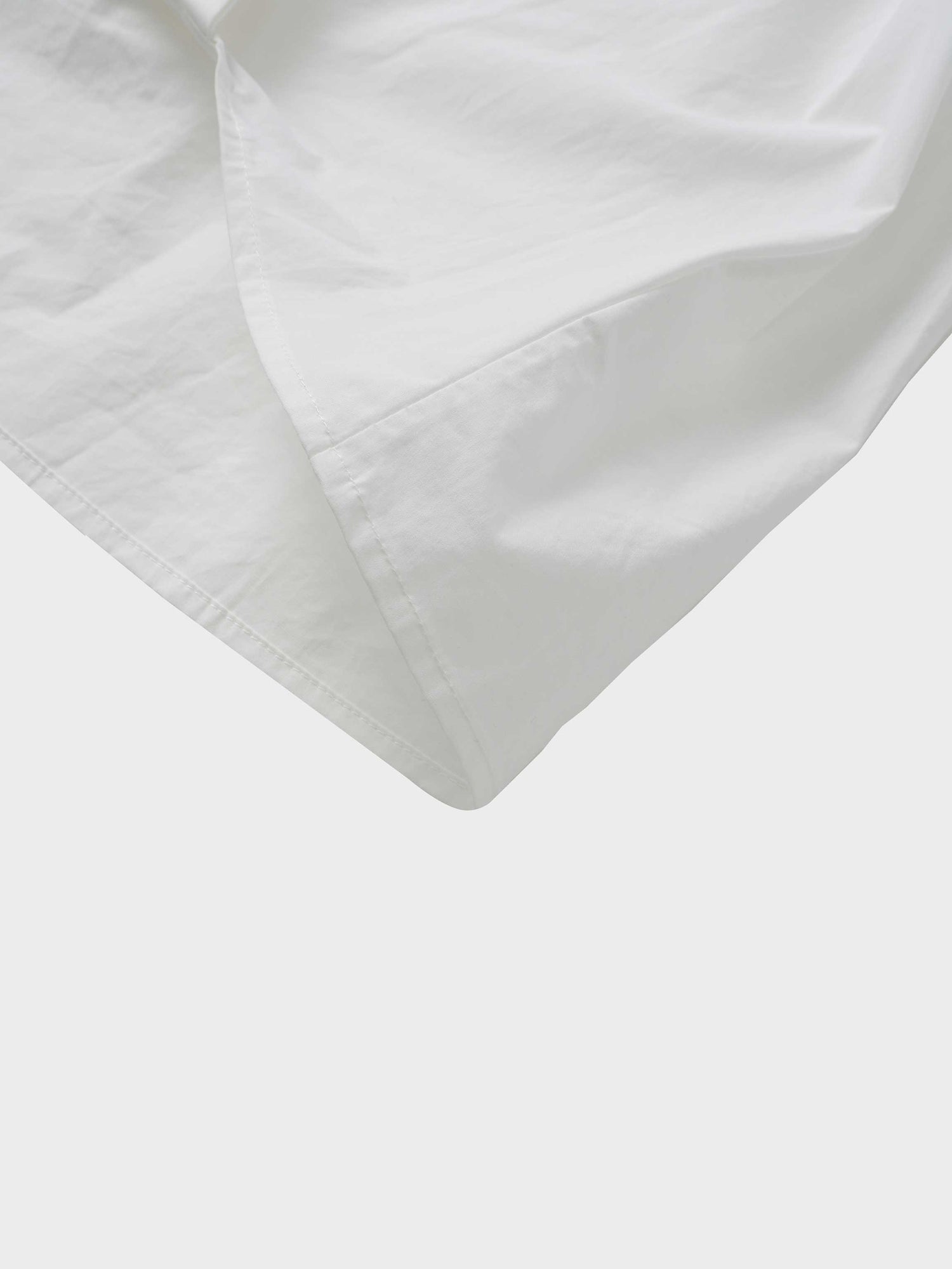 Cotton Front Crossover Blouse-White