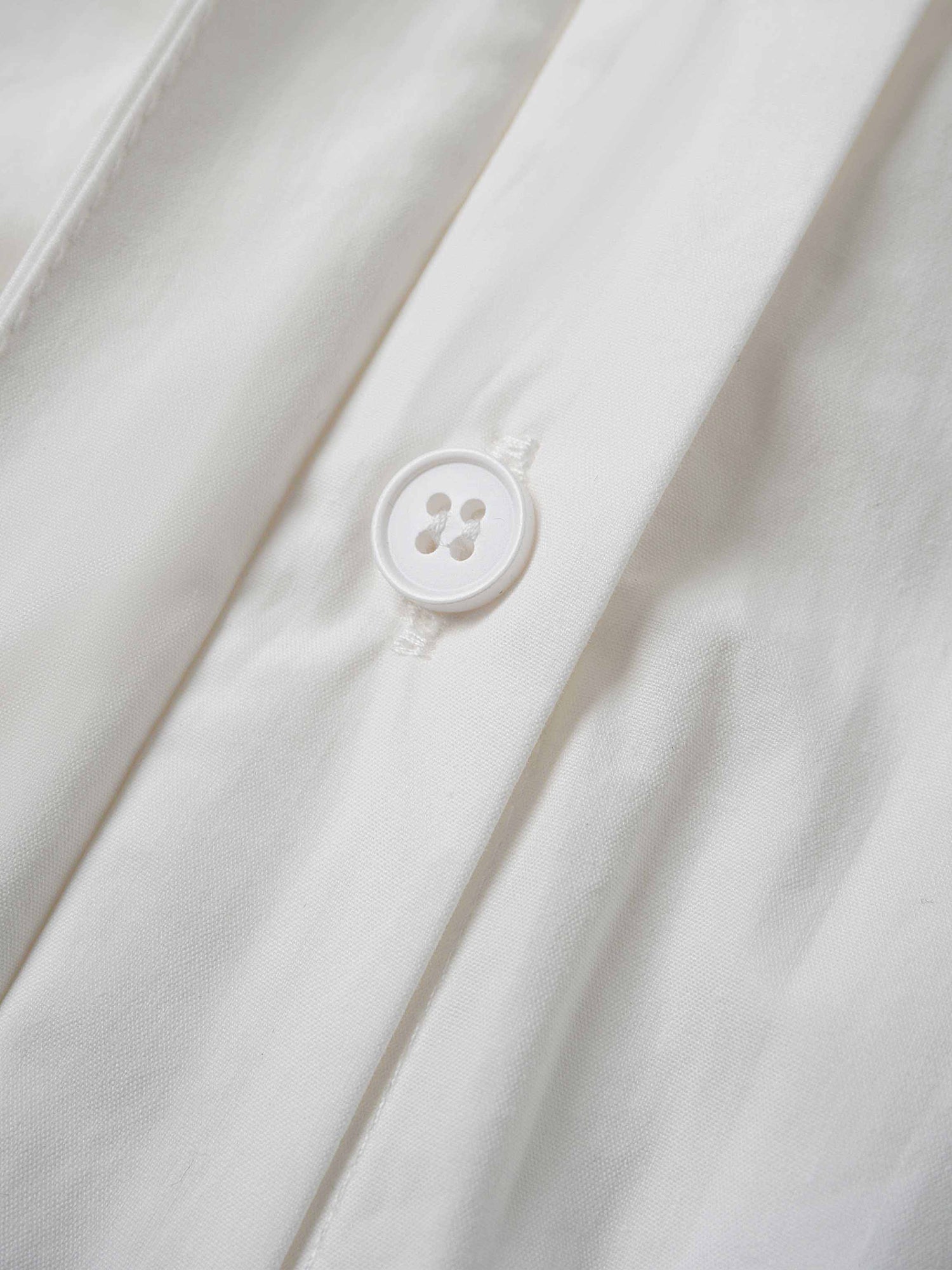 Cotton Front Crossover Blouse-White