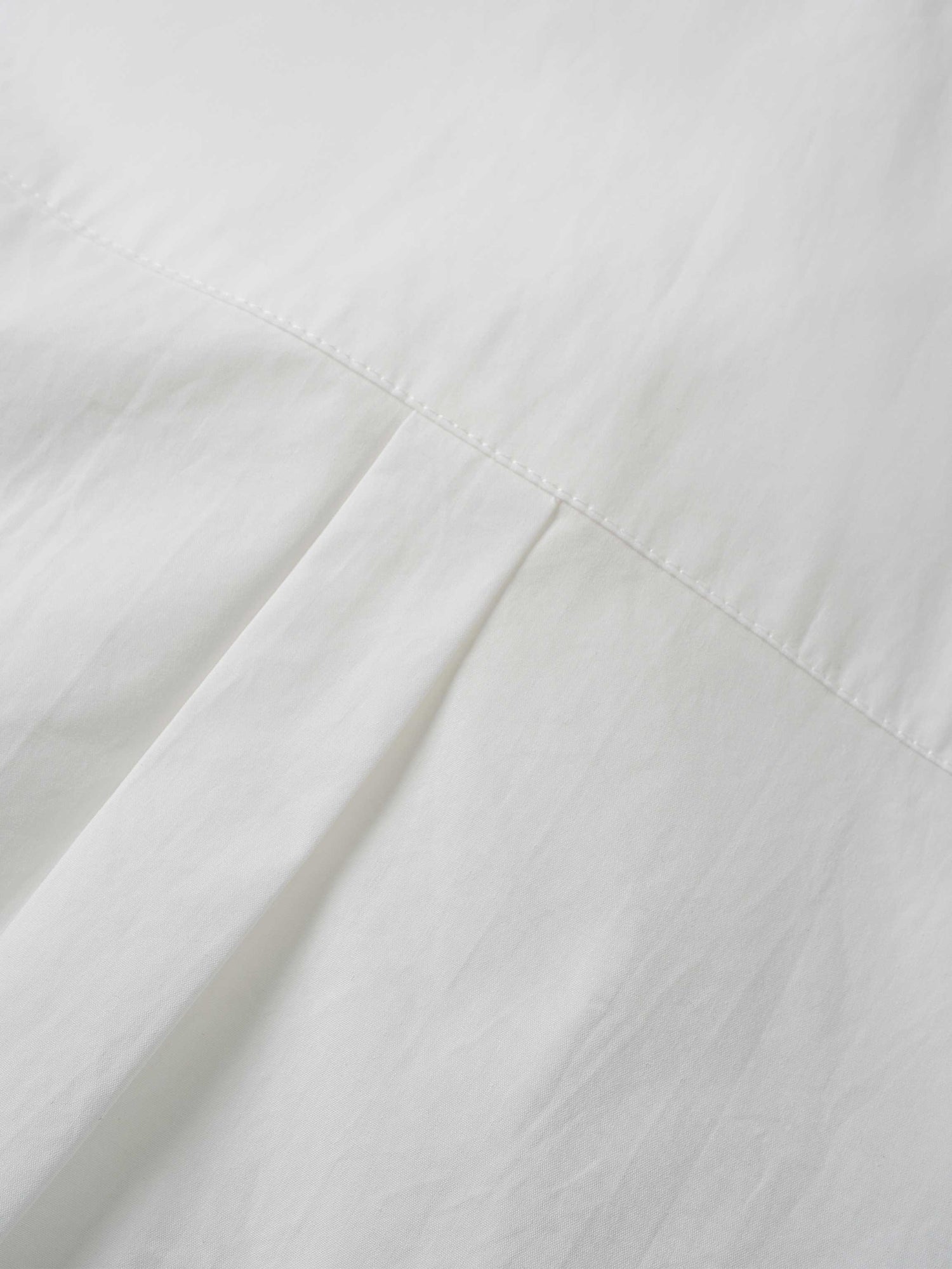 Cotton Front Crossover Blouse-White