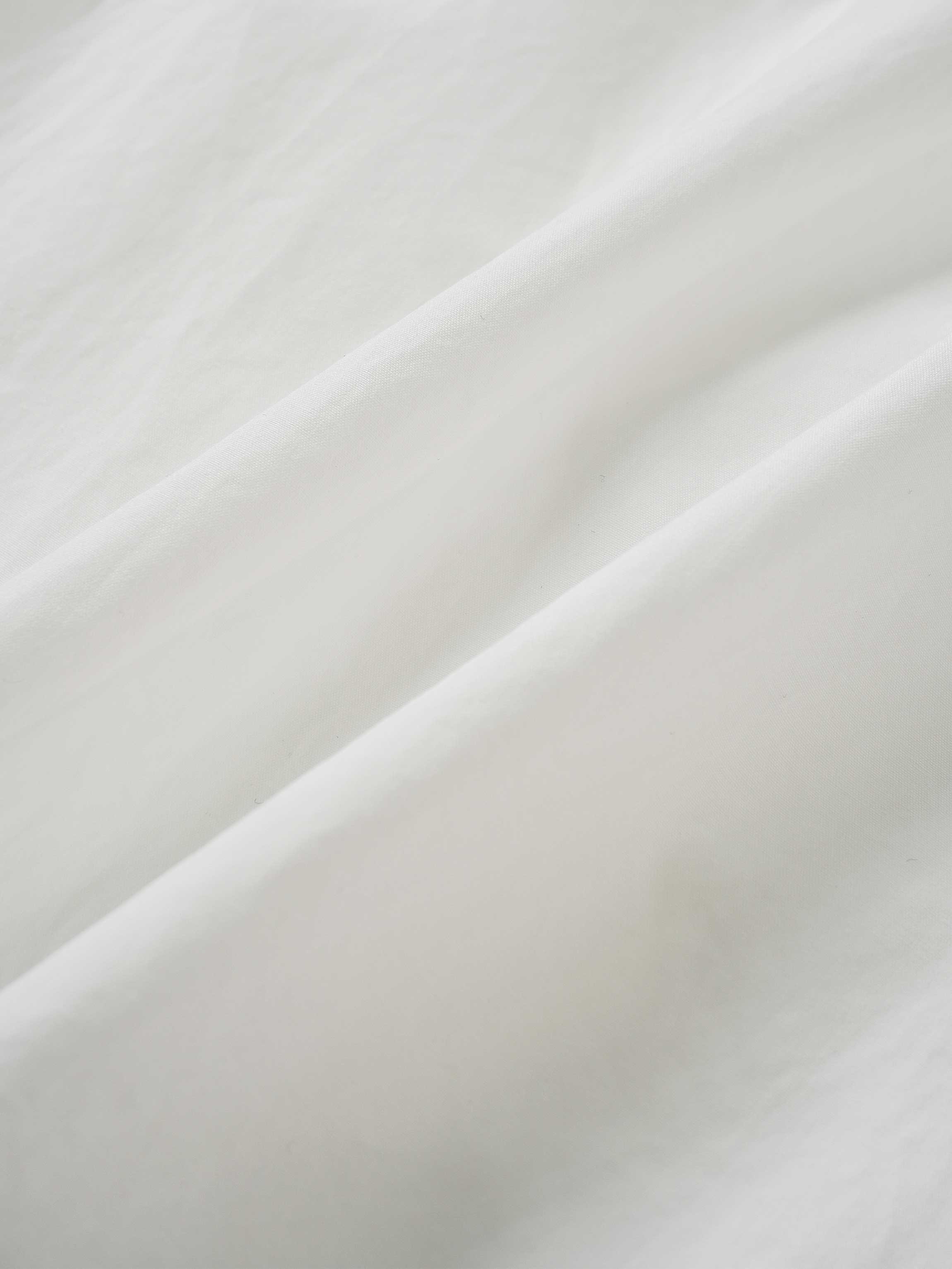 Cotton Front Crossover Blouse-White