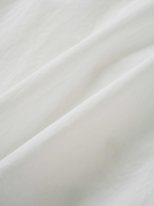 Cotton Front Crossover Blouse-White