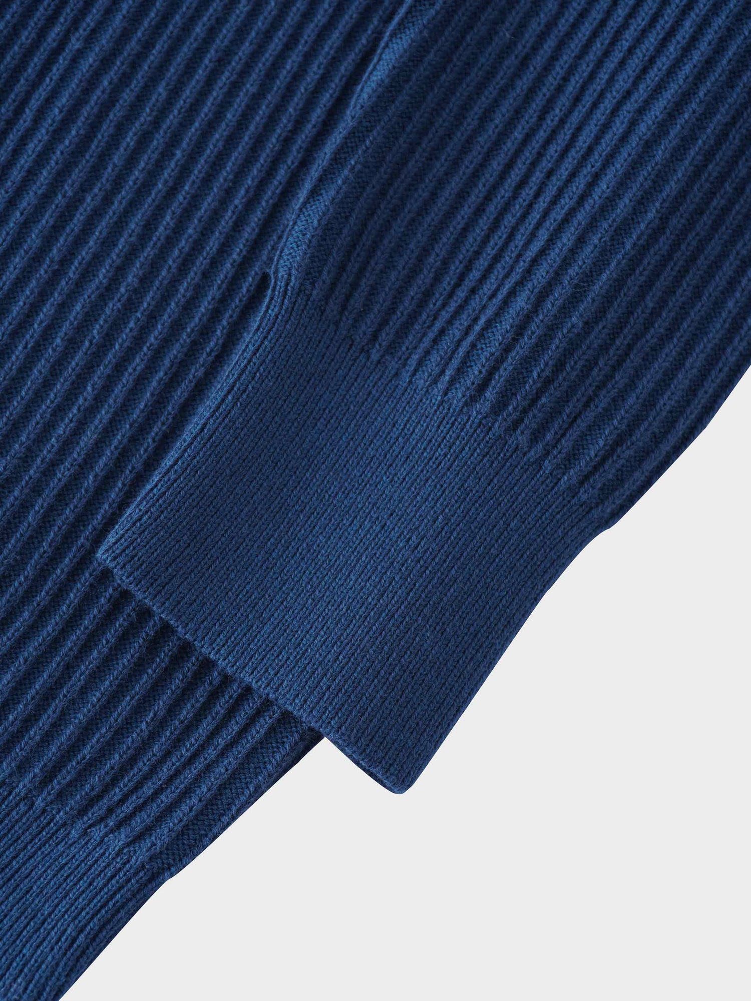 Button Down Ribbed Cardigan-Mallard Blue