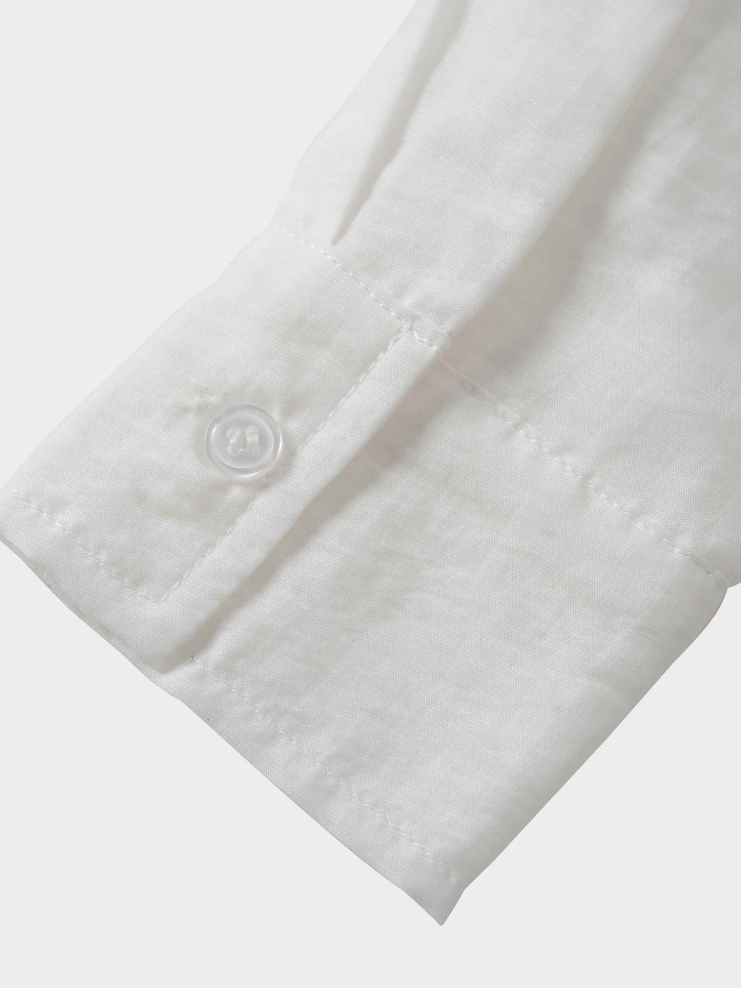 High V Neck Blouse-White