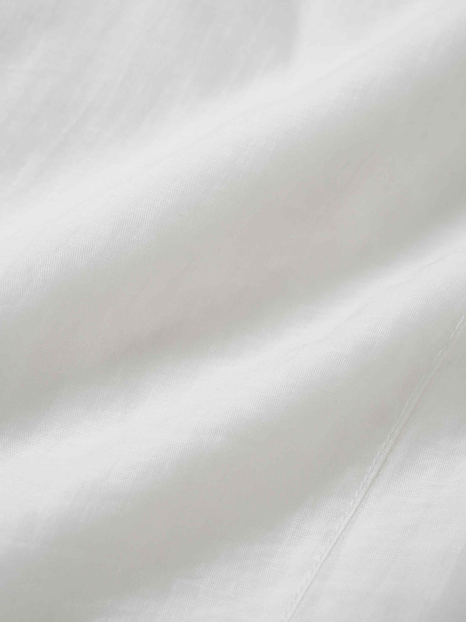 High V Neck Blouse-White