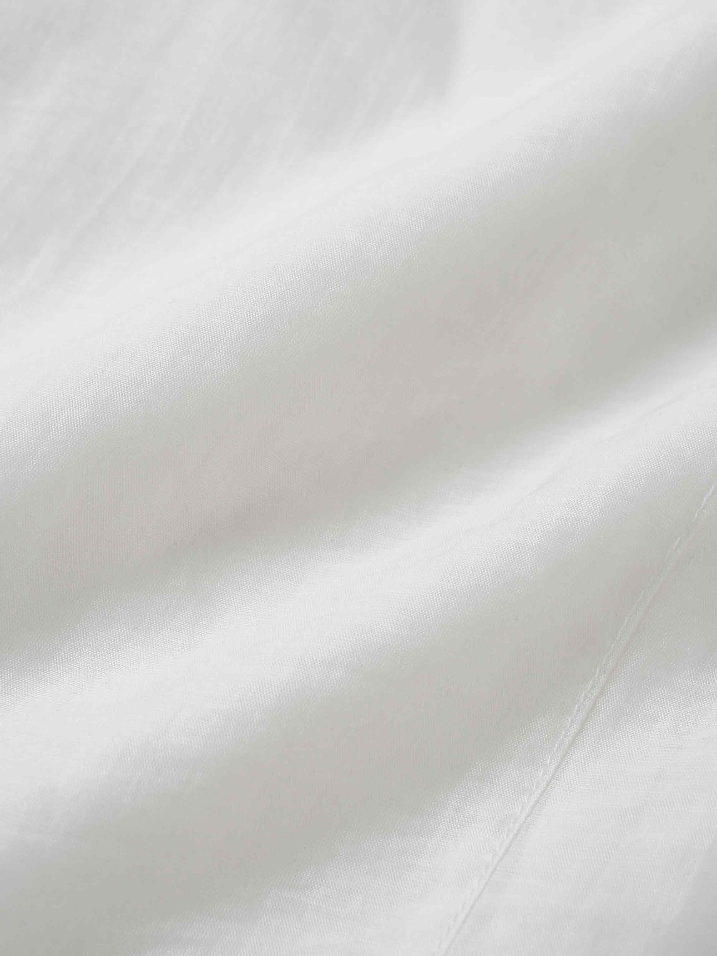 High V Neck Blouse-White