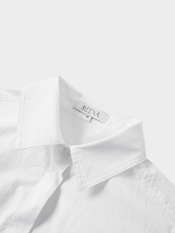 Cotton Crop Blouse-White
