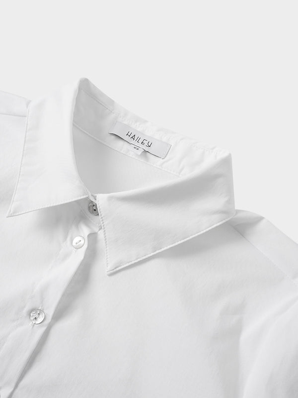 Cotton Button Down Blouse-White