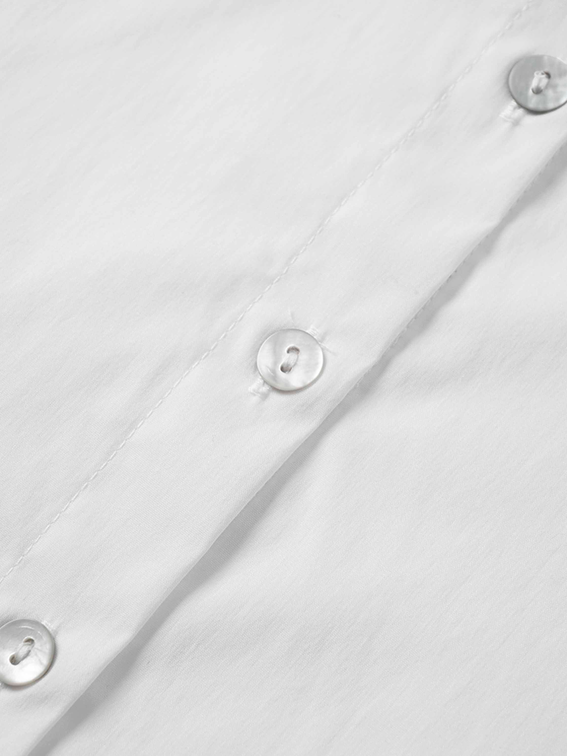 Cotton Button Down Blouse-White