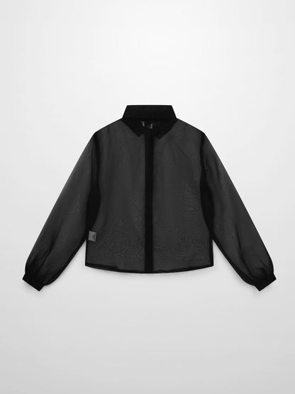 Organza Blouse-Black